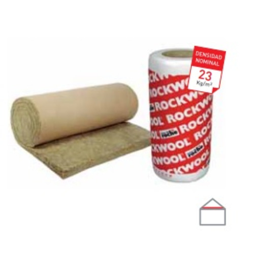 AISLANTE LANA ROCA ROULROCK KRAFT (600x120x8) rollo ROCKWOOL